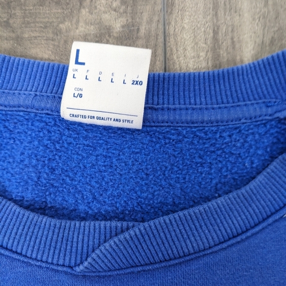 Reebok Crew Neck Sweater Tunic Size Large Blue Neon Green - Picture 6 of 10